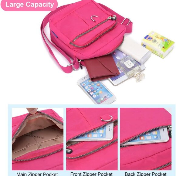 Crossbody Bag Purse For Women Nylon Waterproof Shoulder Handbags Casual Travel M - Picture 5 of 7
